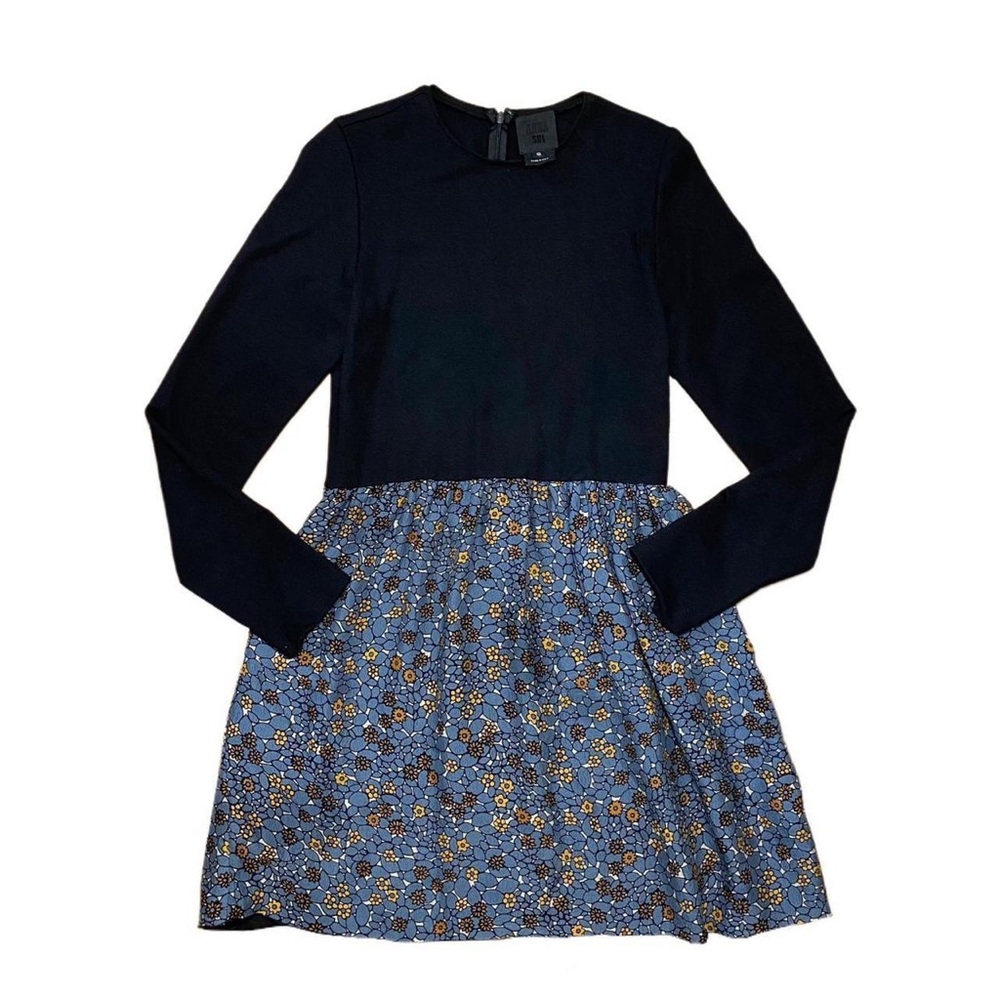 anna sui floral long sleeve babydoll dress ♡